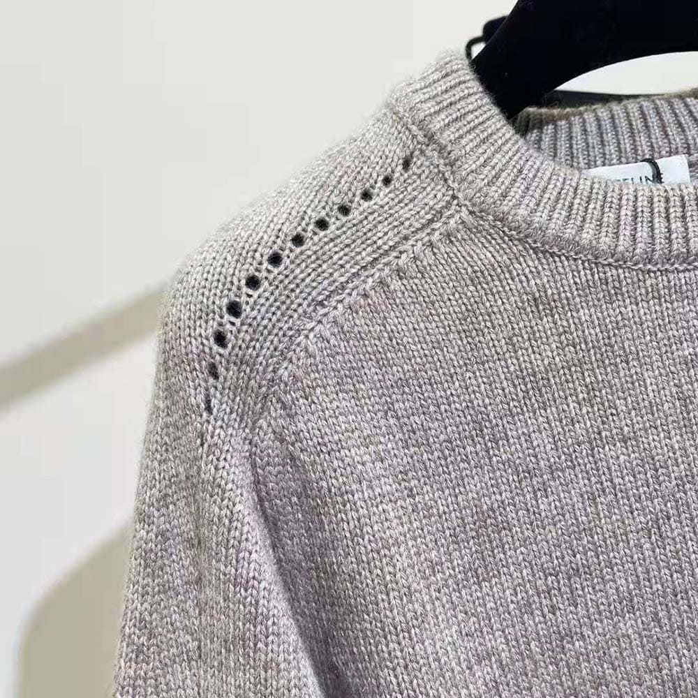 ÁO Celine Crew Neck Sweater in Seamless Cashmere