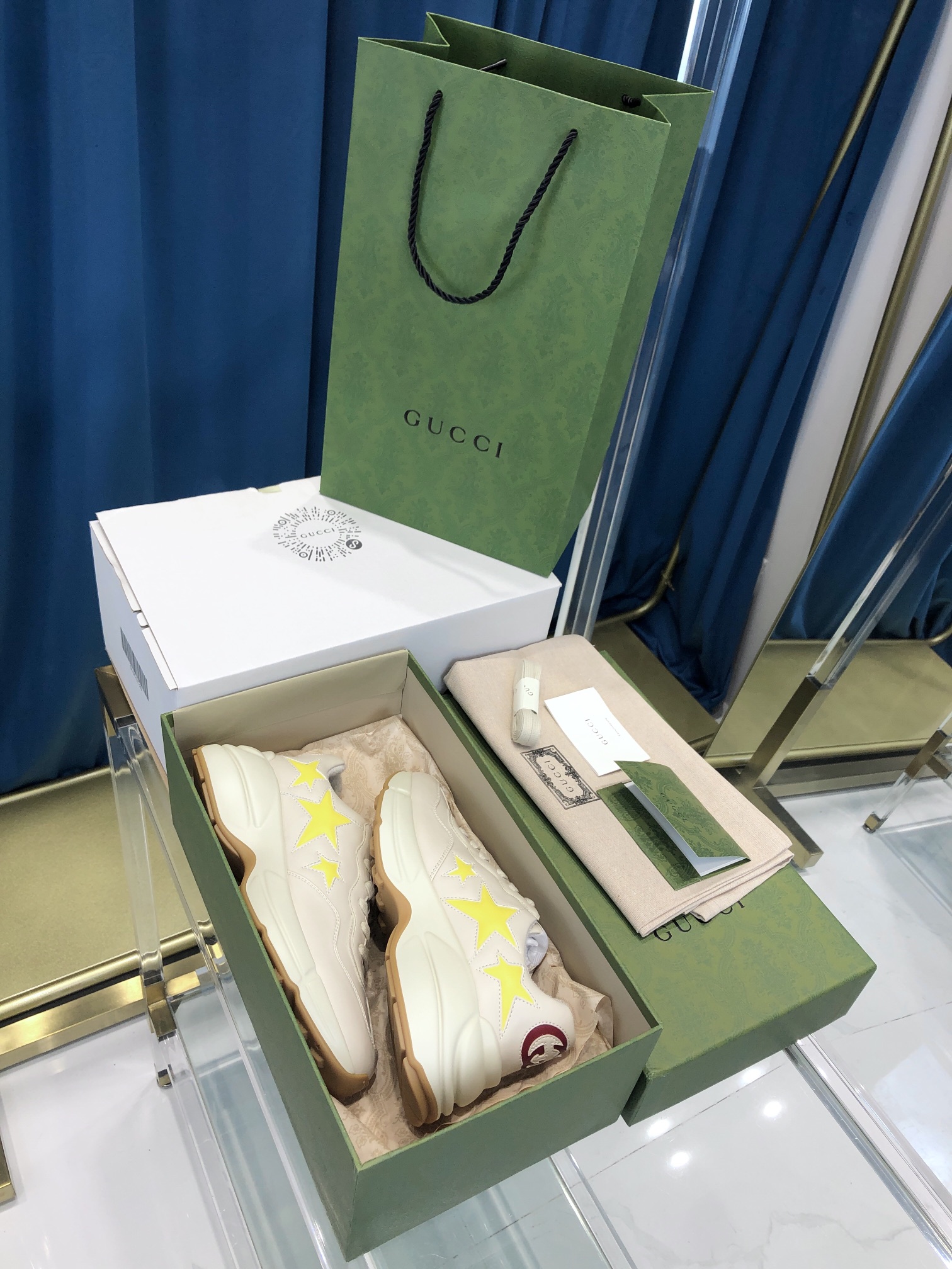GIÀY GUCCI RHYTON GG ITALIA SNEAKERS SHOES UNISEX