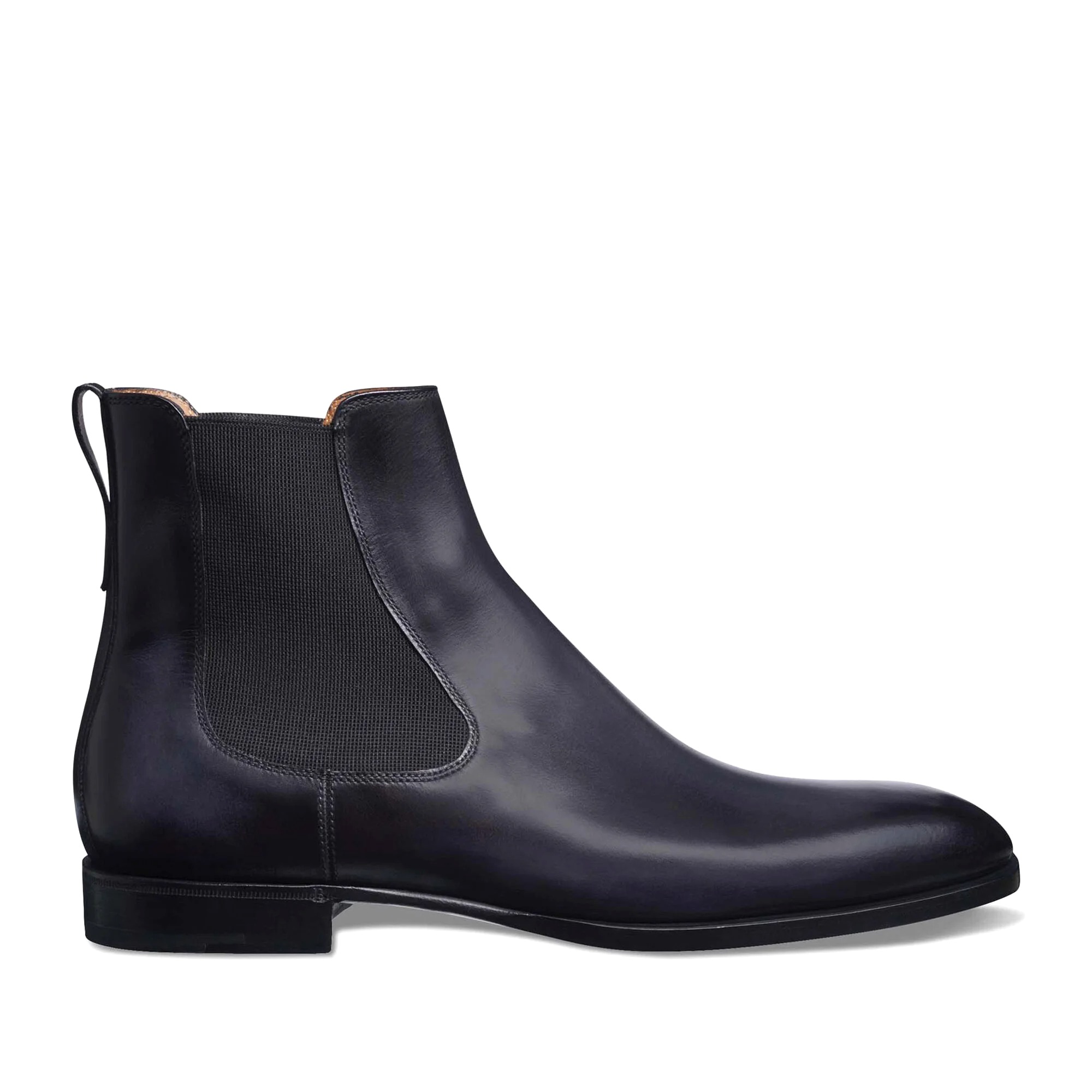 GIÀY BERLUTI Caractère Capri Leather Boot Nero Grigio