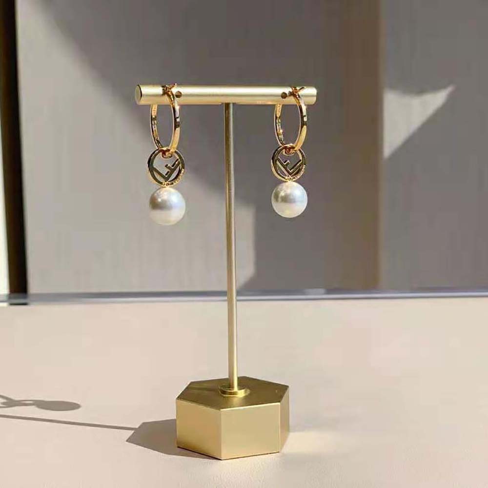 Bông tai Fendi F Is Fendi Earrings Gold-coloured