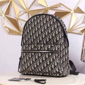BALO Dior Rider Backpack Beige and Black Dior Oblique Jacquard