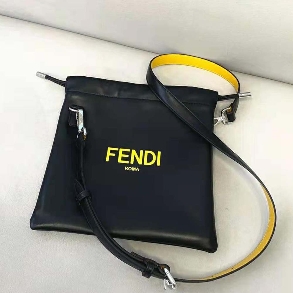 TÚI Fendi Women Wallet on Chain with Pouches Leather Mini-Bag-White