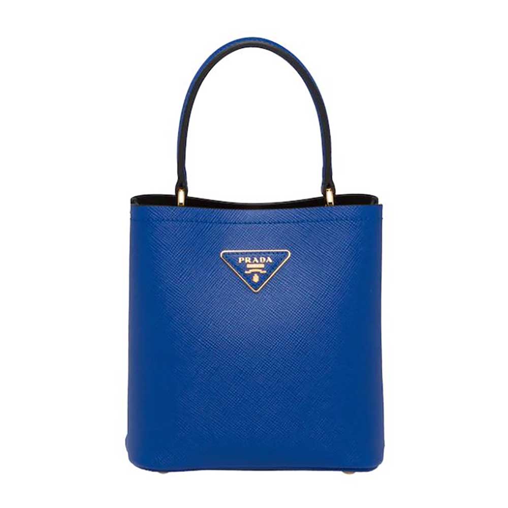 TÚI Prada Saffiano Leather Prada Panier Bag-Navy