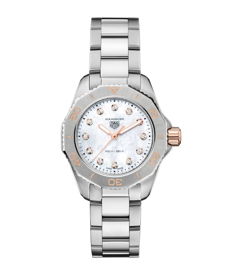Đồng hồ TAG HEUER Diamond Aquaracer Professional 200 30mm mặt số màu trắng