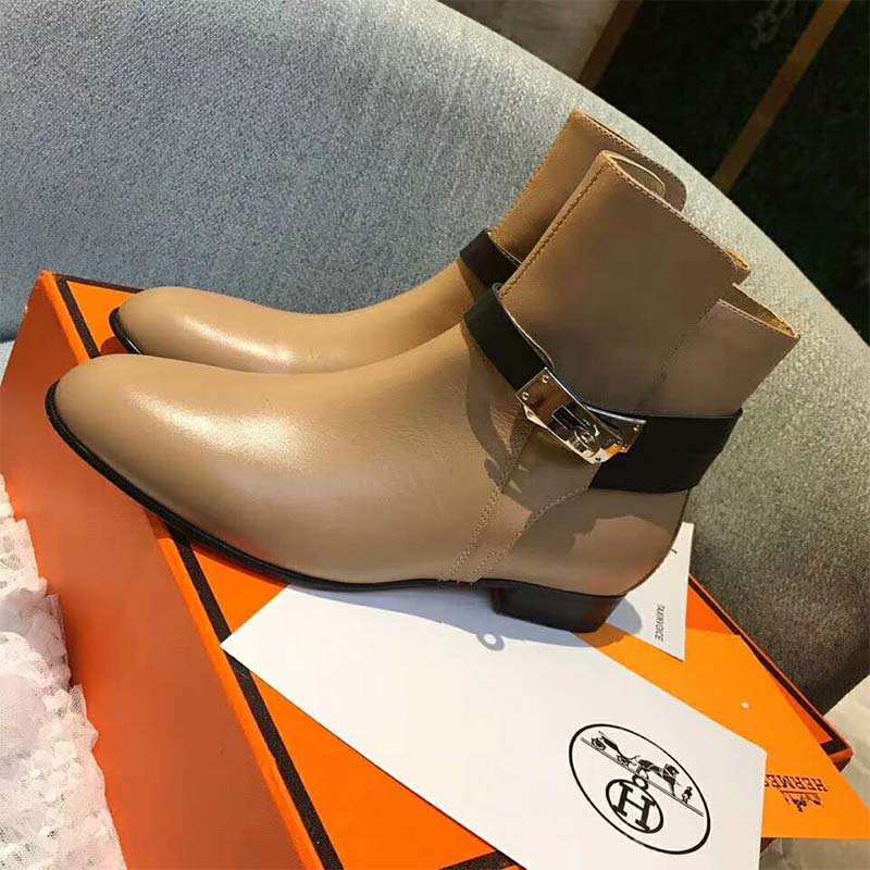 GIÀY Hermes Women Shoes Neo Ankle Boot-Brown SS2022