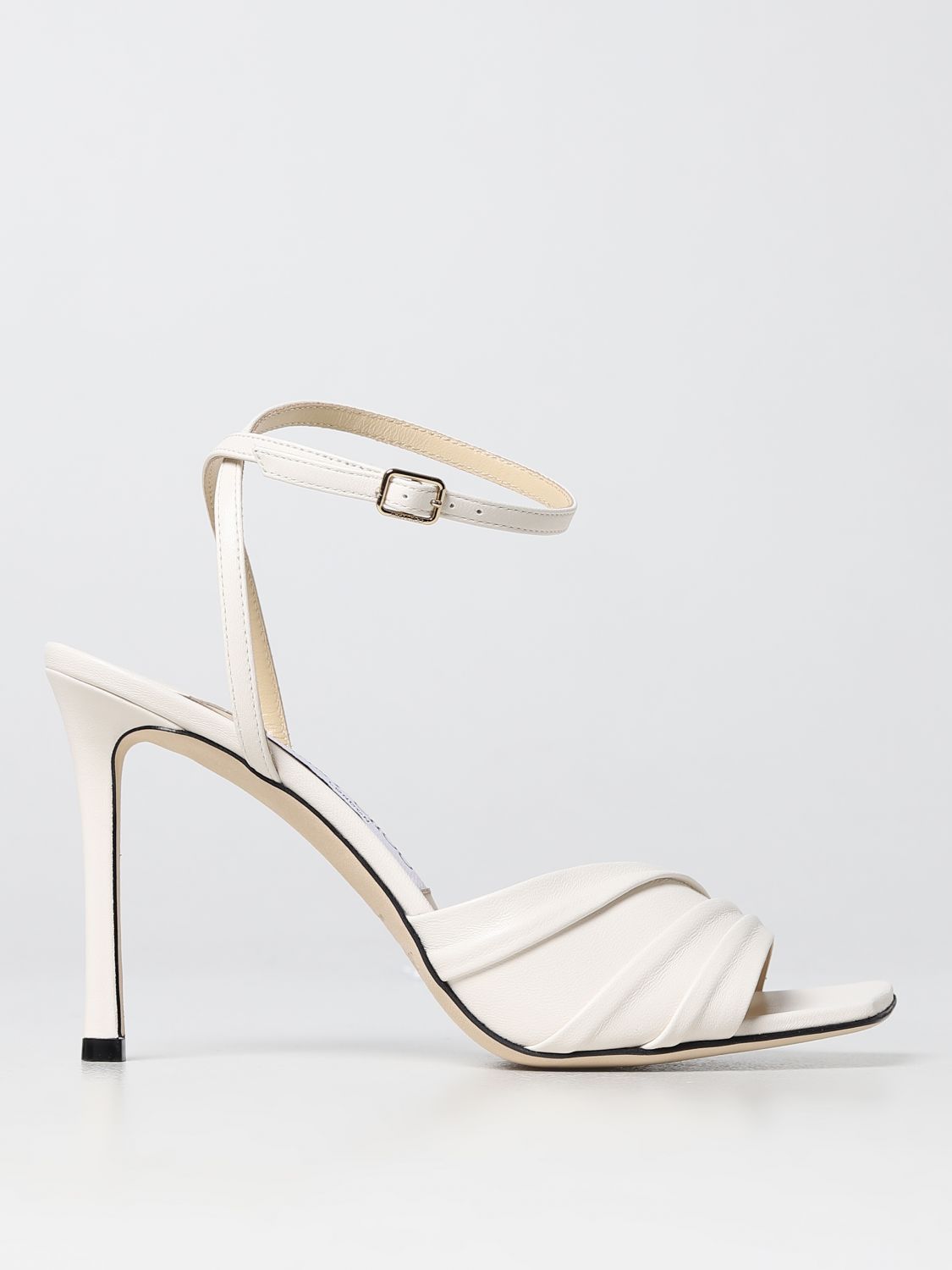 GIÀY JIMMY CHOO White heeled sandals shoes