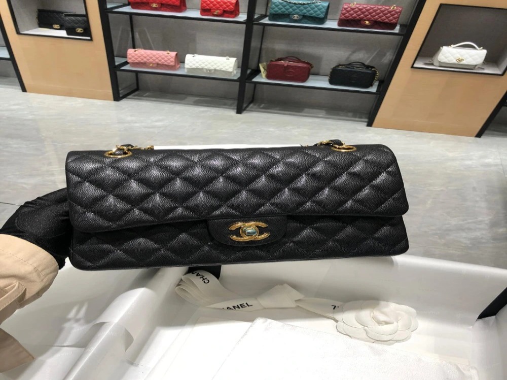 TÚI CHANEL CF 25 CAVIAR BLACK DA HAAS 25