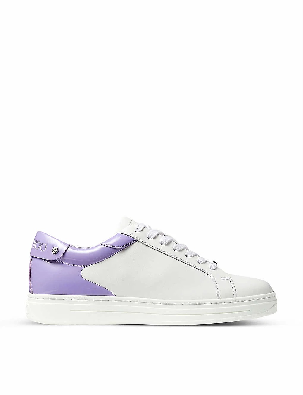 GIÀY JIMMY CHOO Rome F branded leather low-top trainers
