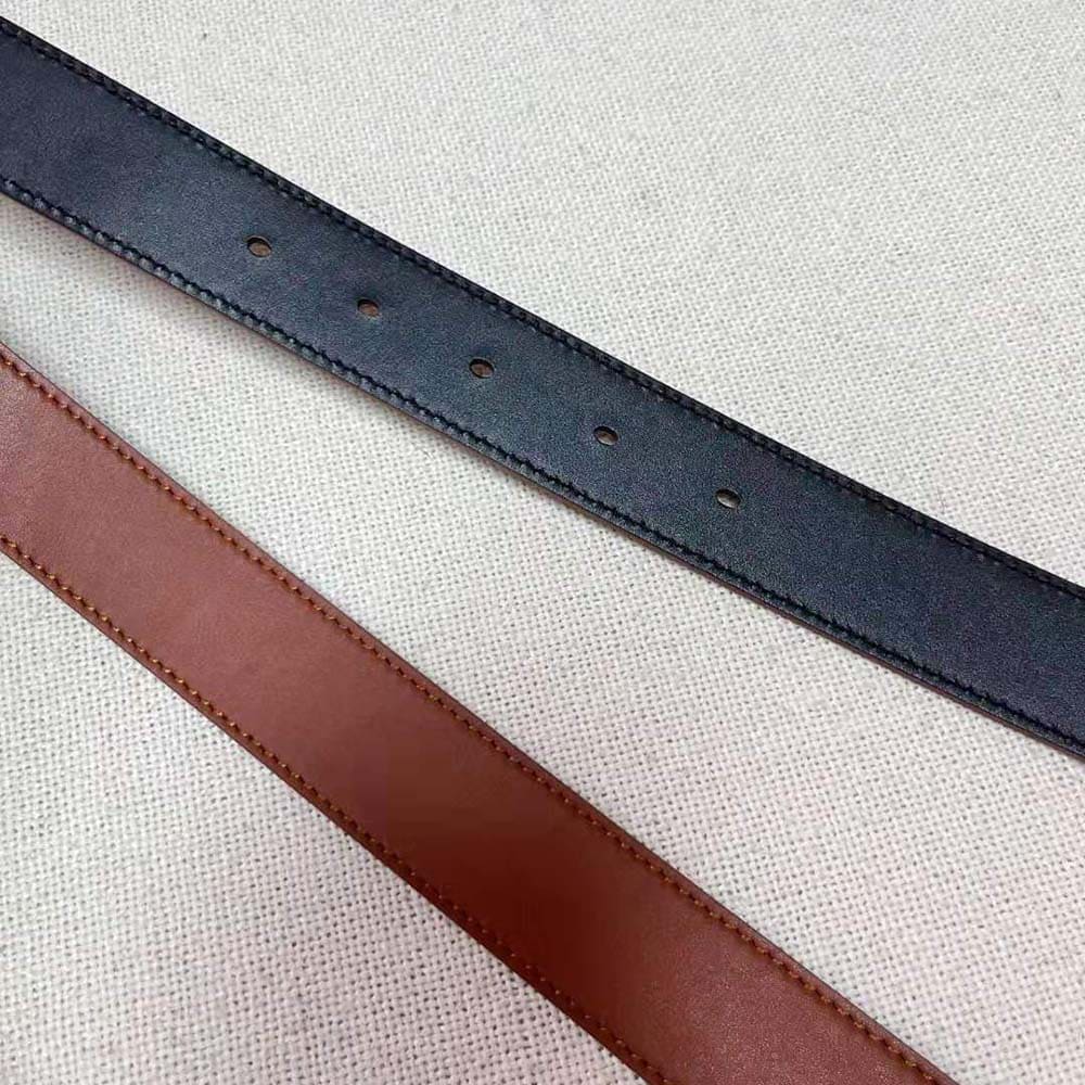 DÂY LƯNG Dior Women D-Fence Reversible Belt Black and Latte Smooth Calfskin 30 MM