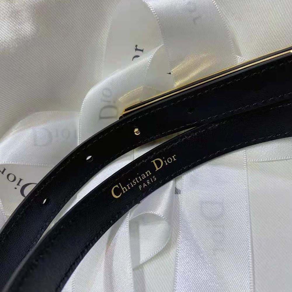 DÂY LƯNG Dior Women Dior-id Belt Black Smooth Calfskin 15 MM