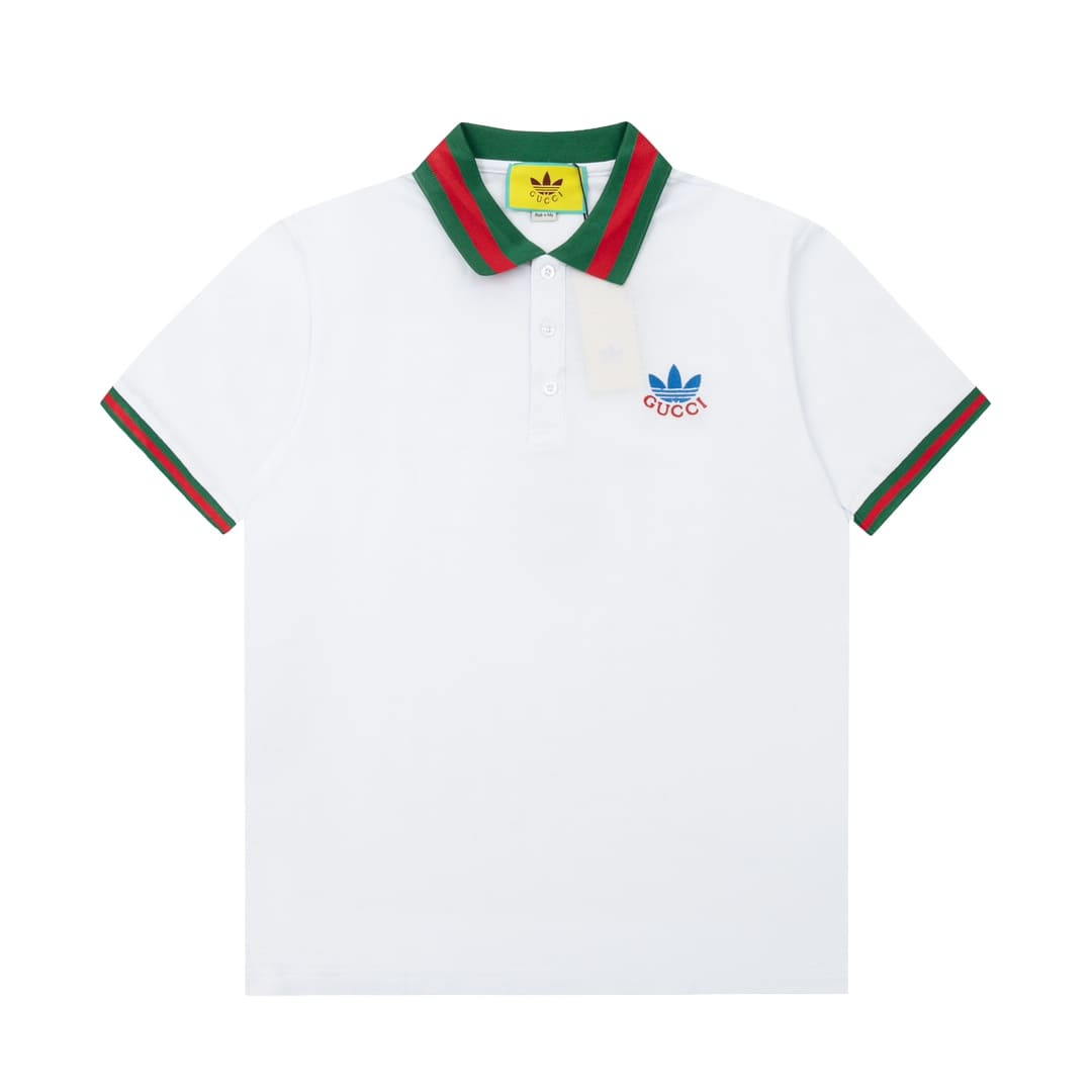 ÁO GUCCI X ADIDAS POLO SHIRT WHITE