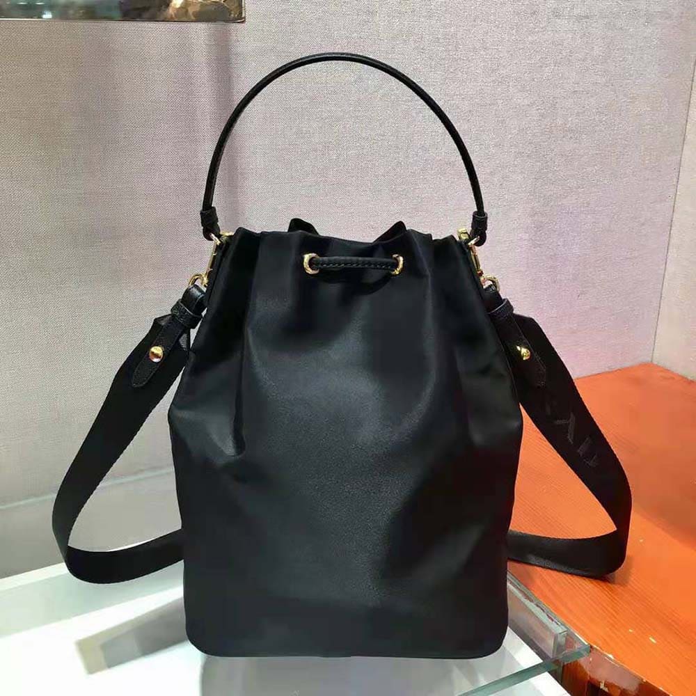 TÚI Prada Women Duet Re-Nylon Bucket Bag-Black