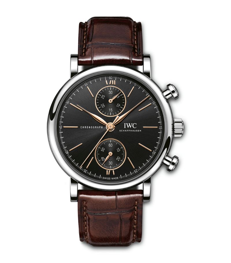 Đồng hồ IWC Stainless Steel Portofino Chronograph mặt số màu xám