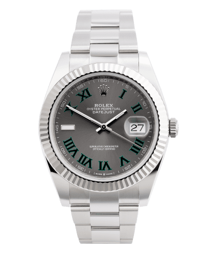 Đồng hồ Rolex Datejust Wimbledon cọc số La Mã xanh lá cây