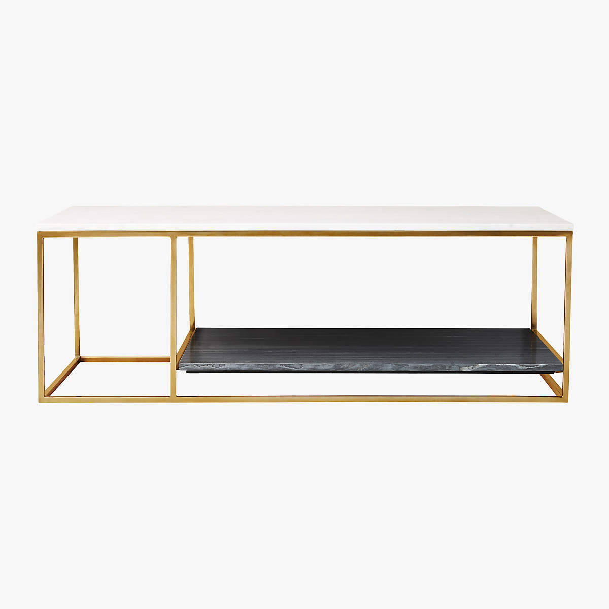 BÀN TRÀ PHÒNG KHÁCH 2 TONE GREY AND WHITE MARBLE COFFEE TABLE