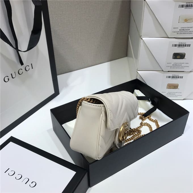 TÚI Gucci GG marmont super mini bag white Top Quality