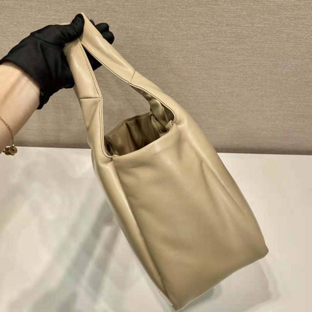 TÚI Prada Women Medium Padded Prada Soft Nappa Leather Bag-Beige