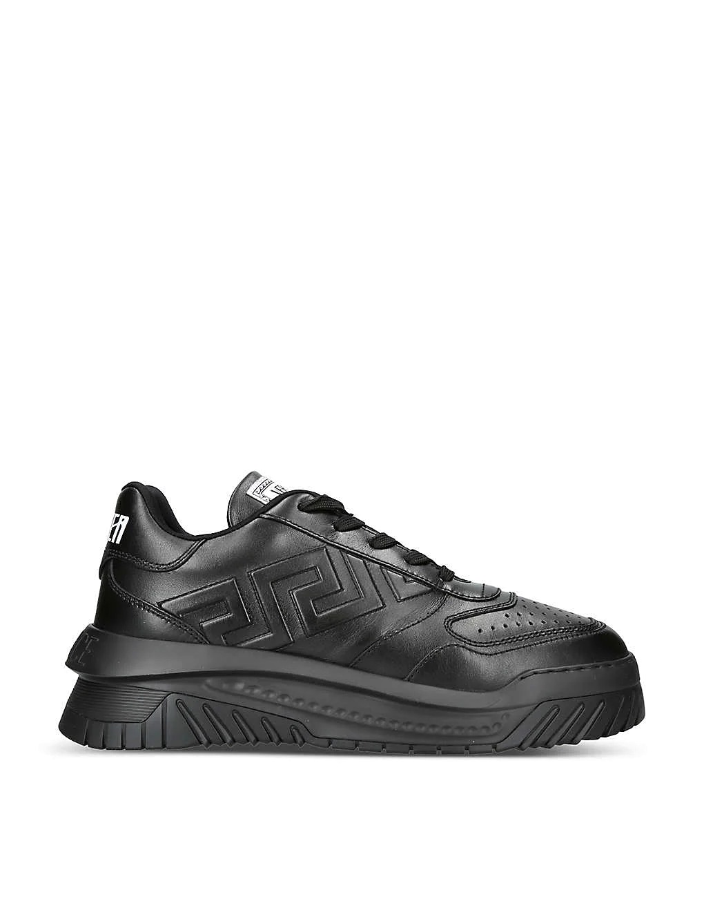 GIÀY VERSACE Odissea logo-patch leather low-top trainers