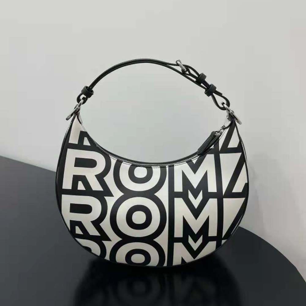 TÚI FENDI Women Fendigraphy Small Two-Tone Printed Leather Fendi Roma Capsule Bag