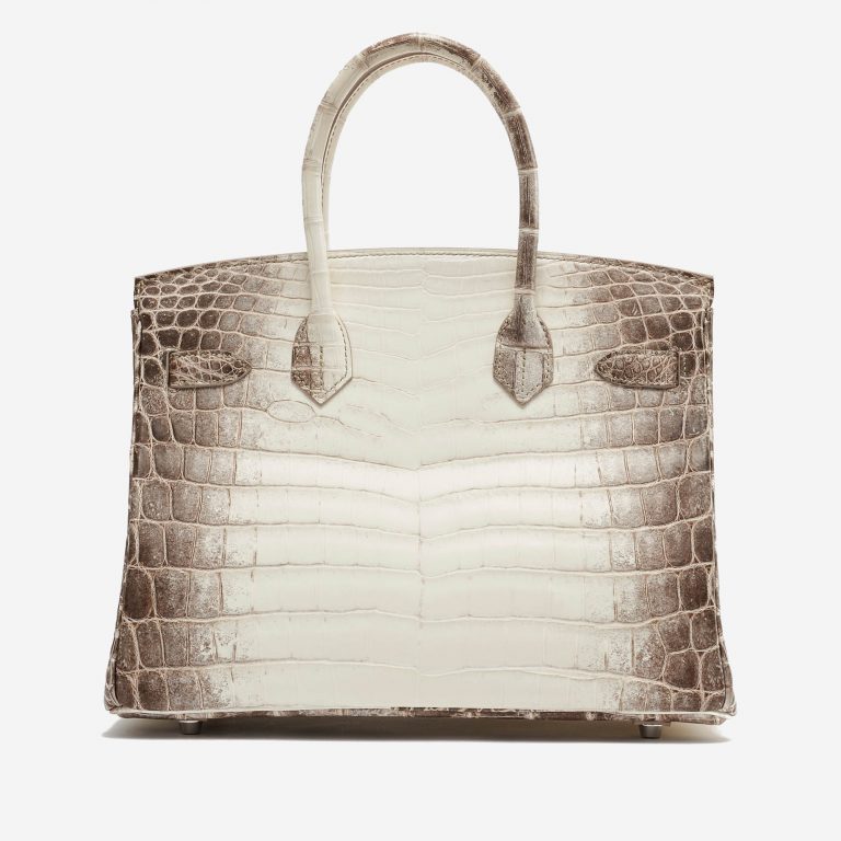 TÚI Hermès Birkin 30 Niloticus Himalaya Blanc da cá sấu bạch tạng Himalayan Silver Buckle khóa trắng