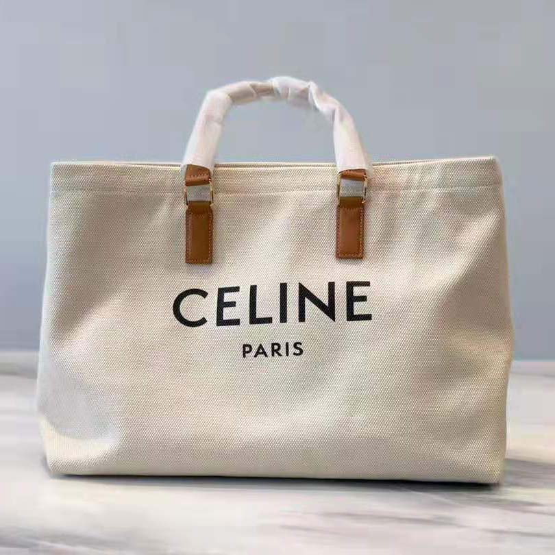 TÚI Celine Women Horizontal Cabas Celine in Canvas with Print-White