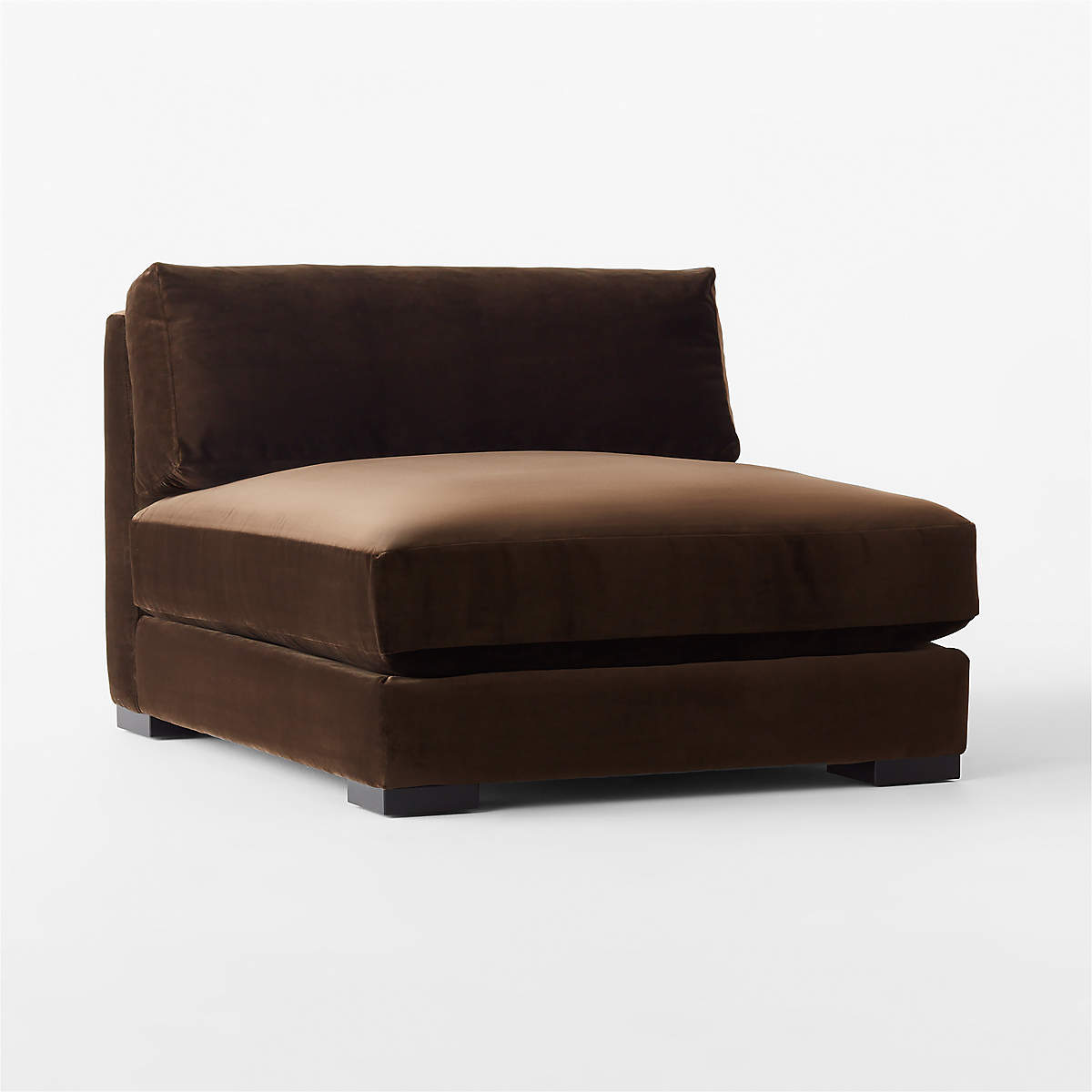 SOFA NỈ ESPRESSO VELVET ARMLESS CHAIR