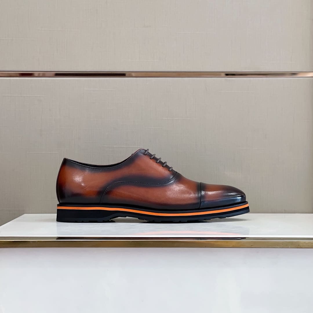 GIÀY BERLUTI OXFORD BROWN HANDMADE TOP QUALITY SHOES AAA