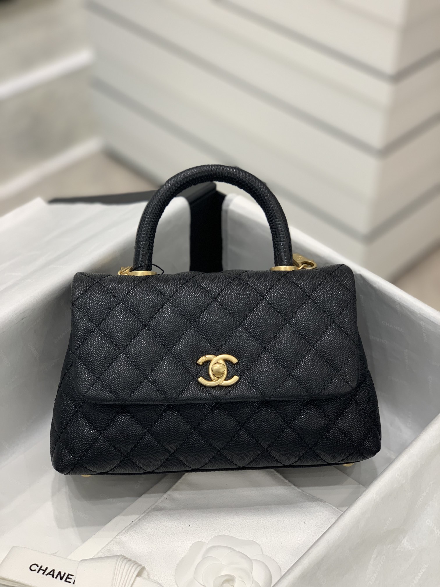 TÚI CHANEL COCO HANDLE BLACK CAVIAR DA HAAS 23