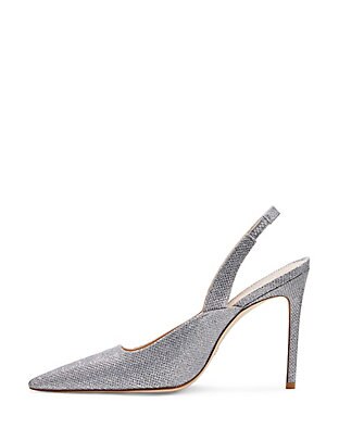 GIÀY STUART WEITZMAN AVA SLINGBACK SILVER PUMP