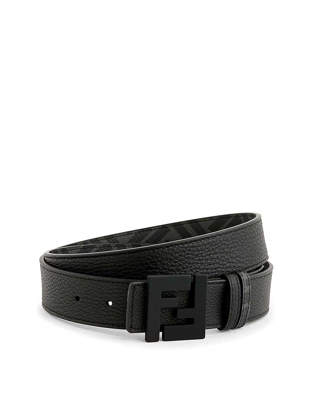 DÂY LƯNG FENDI FF brand-plaque reversible leather belt