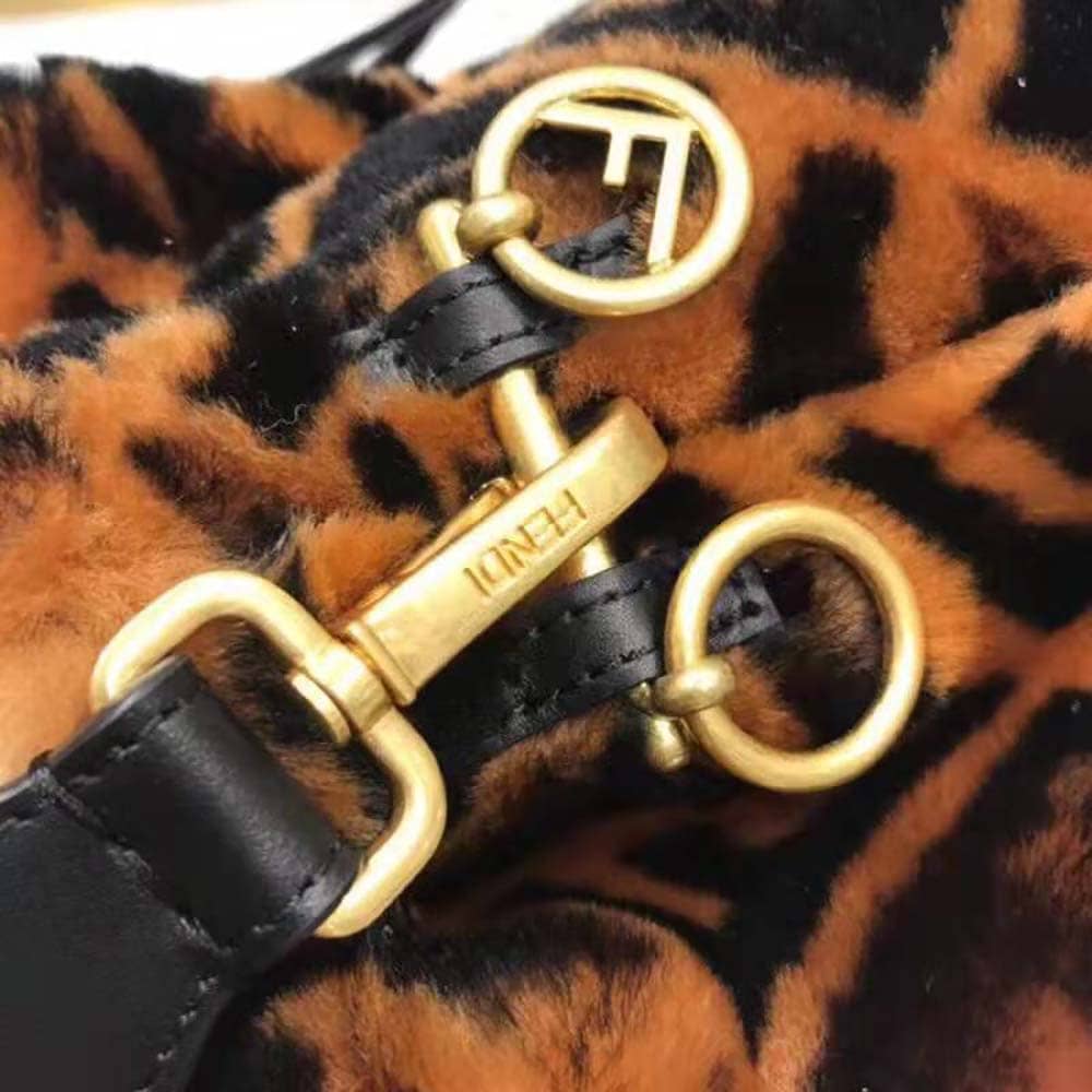 TÚI Fendi Women Mon Tresor Mini-Bag in Brown Sheepskin