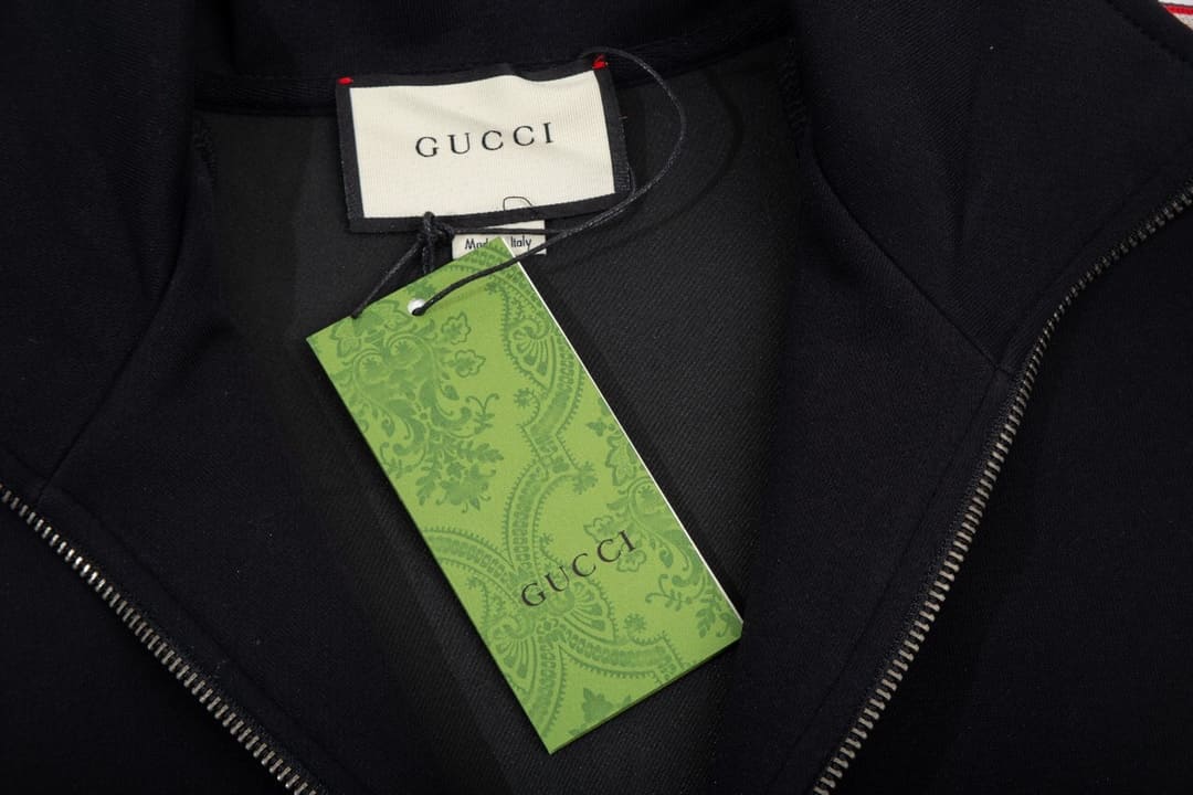 ÁO GUCCI GG Logo Arm Sweater Zip Black