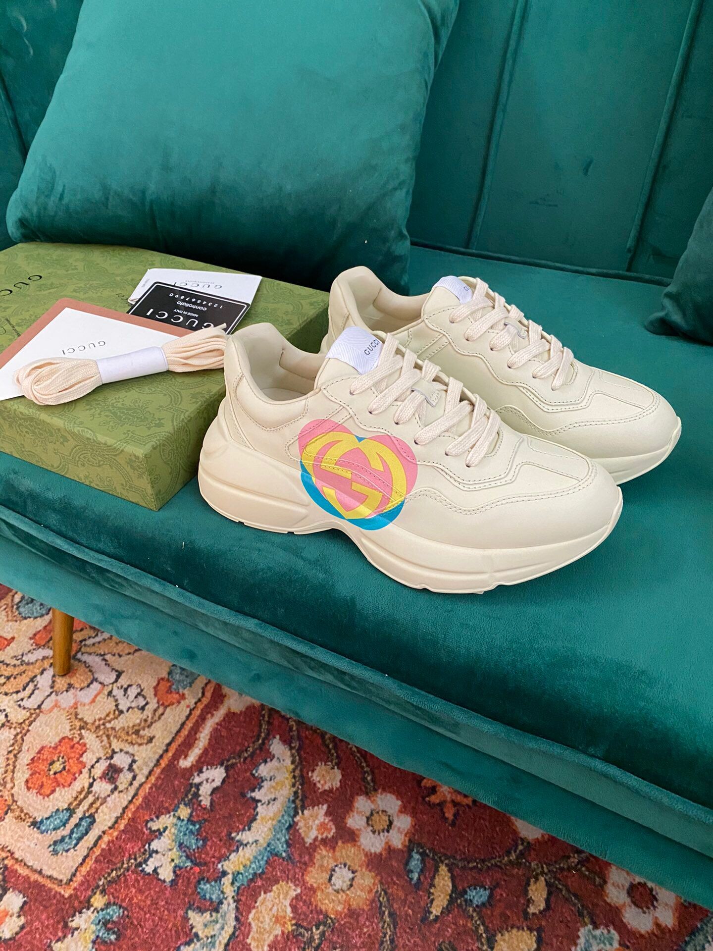 GIÀY GUCCI RHYTON GG ITALIA SNEAKERS SHOES UNISEX