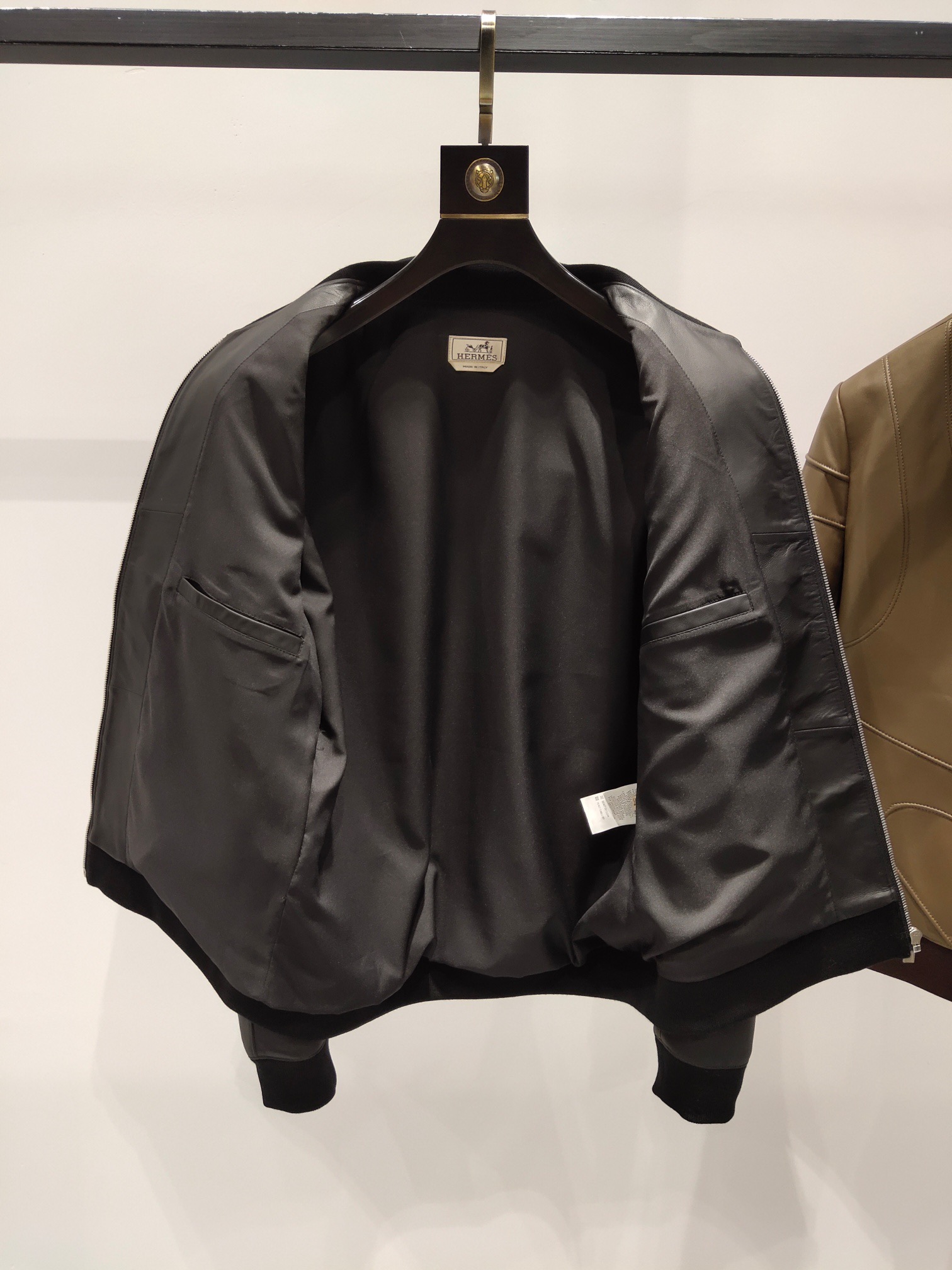 ÁO HERMES LEATHER JACKET
