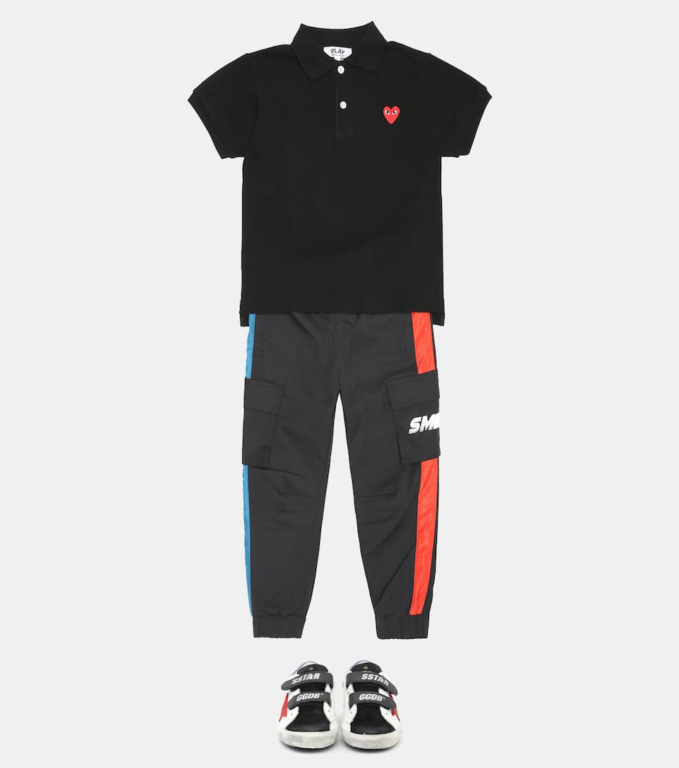 ÁO COMME DES GARÇONS PLAY KIDS Heart logo cotton polo shirt 9 -16 years