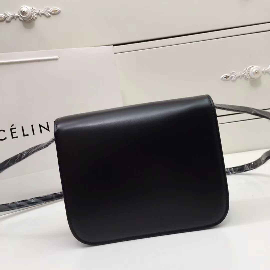 TÚI Celine Medium Classic Bag in Box Calfskin Leather-Black
