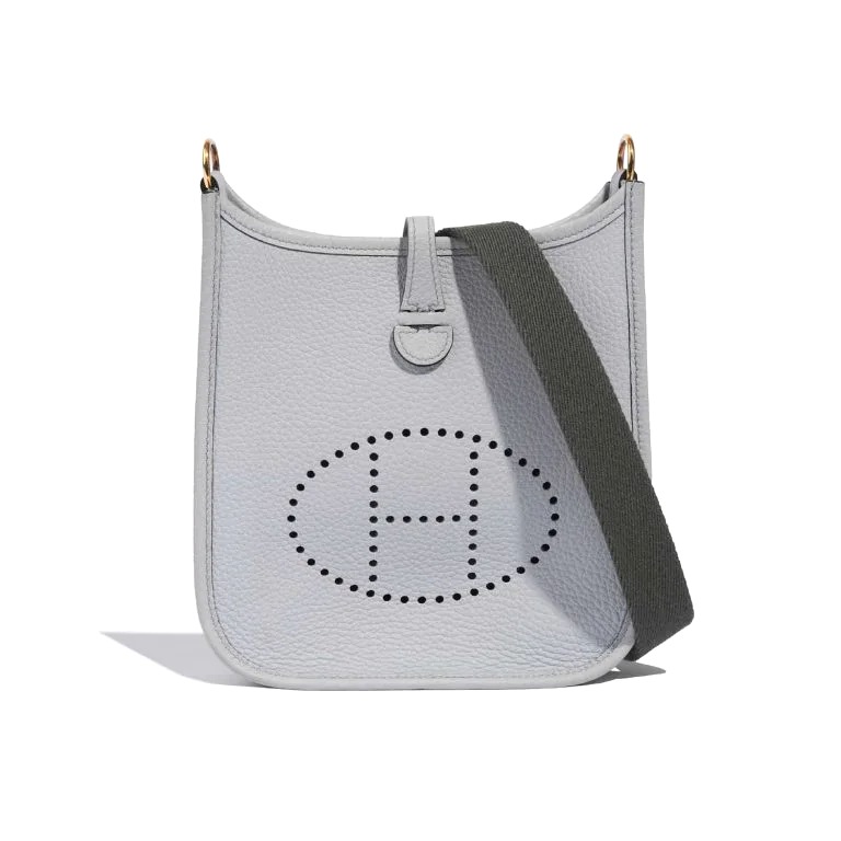 TÚI Hermès Evelyne 16 Taurillon Clemence Blue Pale