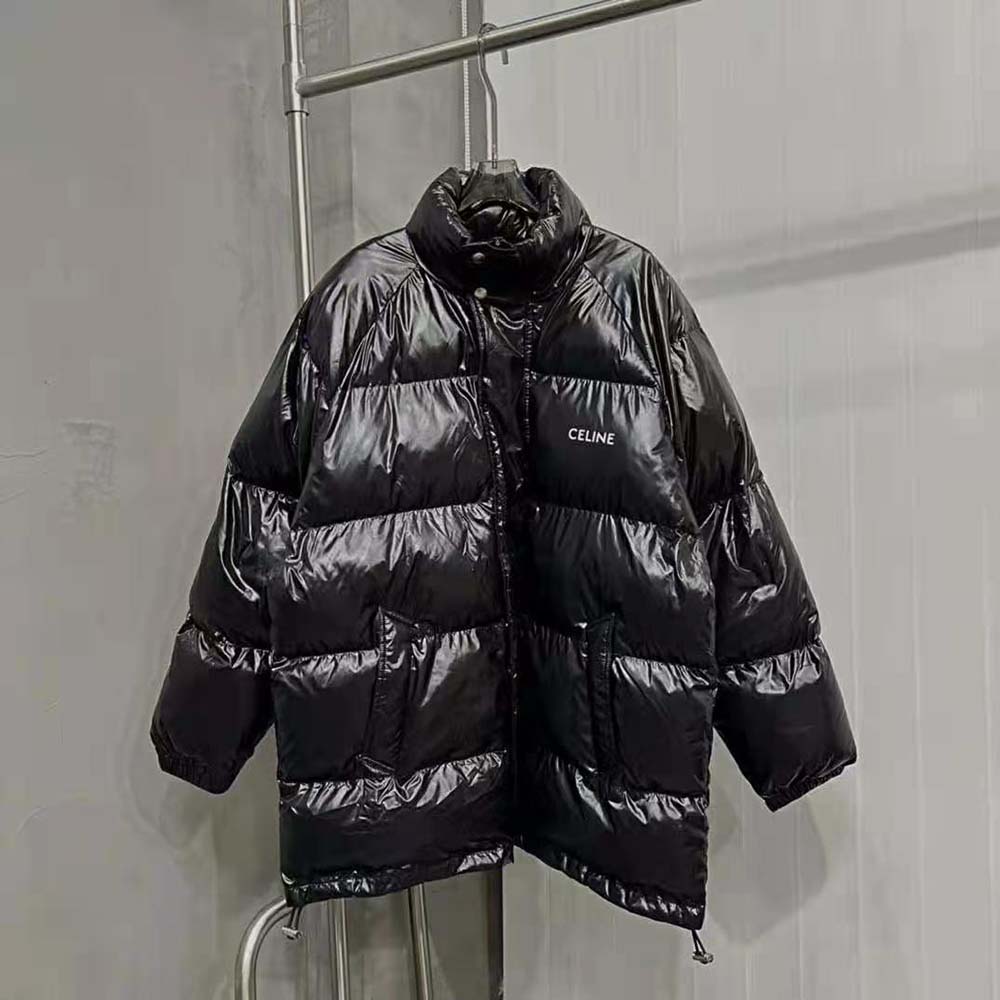 ÁO Celine Women Parka in Lightweight Nylon-Black