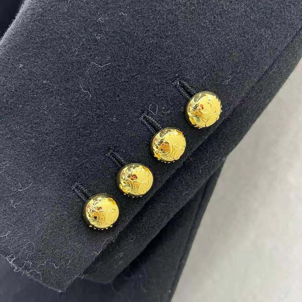 ÁO Celine Women Military Coat in Wool Cloth
