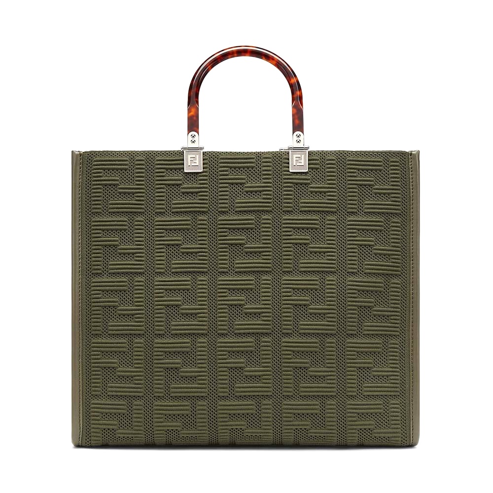 TÚI Fendi Sunshine Medium FF Fabric Shopper-Green