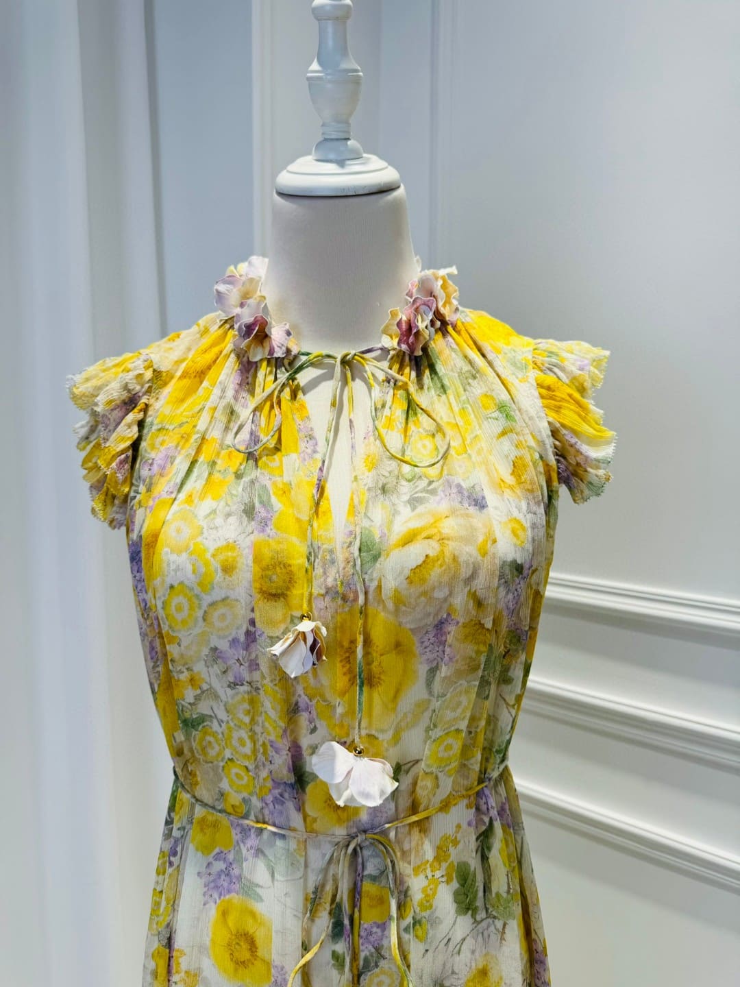 VÁY ZIMMERMANN SHORT SLEEVE LONG DRESS FLOWER High Classy