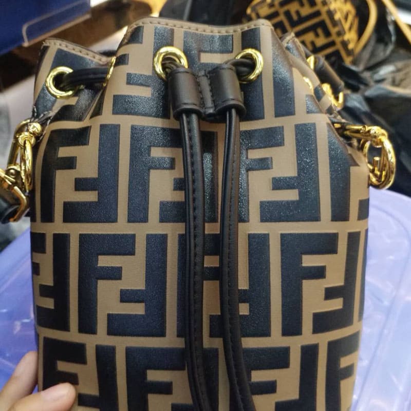TÚI Fendi Women Mon Tresor Brown Leather Mini Bag