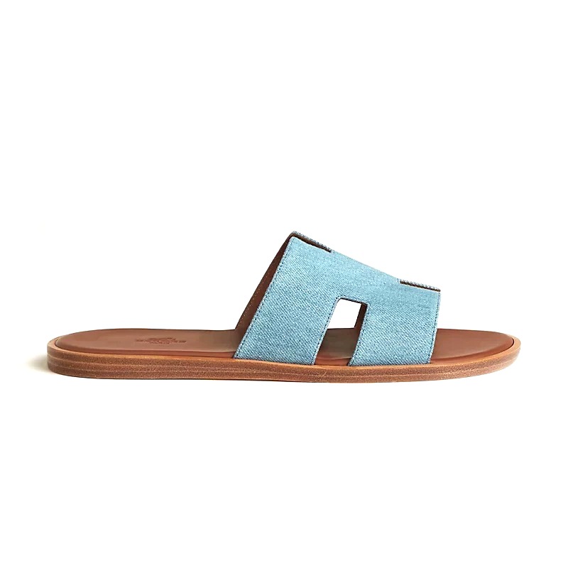 DÉP HERMES IZMIR EPSOM LEATHER DENIM CLAIR GOLD