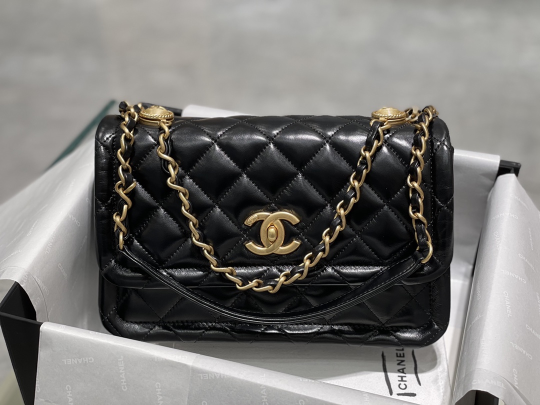 TÚI CHANEL 31 CAMBON PARIS LAMBSKIN BLACK DA HAAS 25