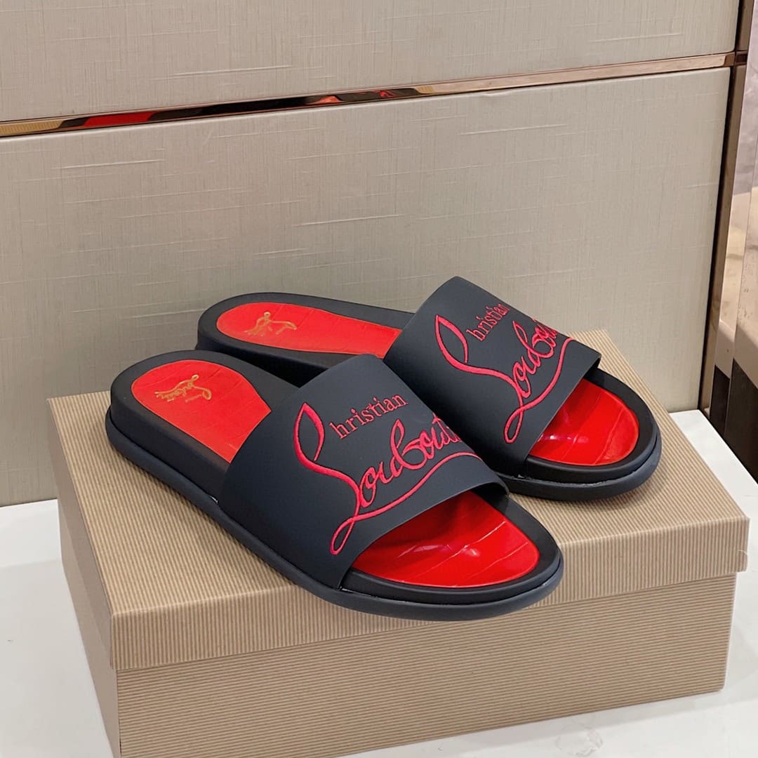 DÉP CHRISTIAN LOUBOUTIN RED LOGO SANDAL AAA