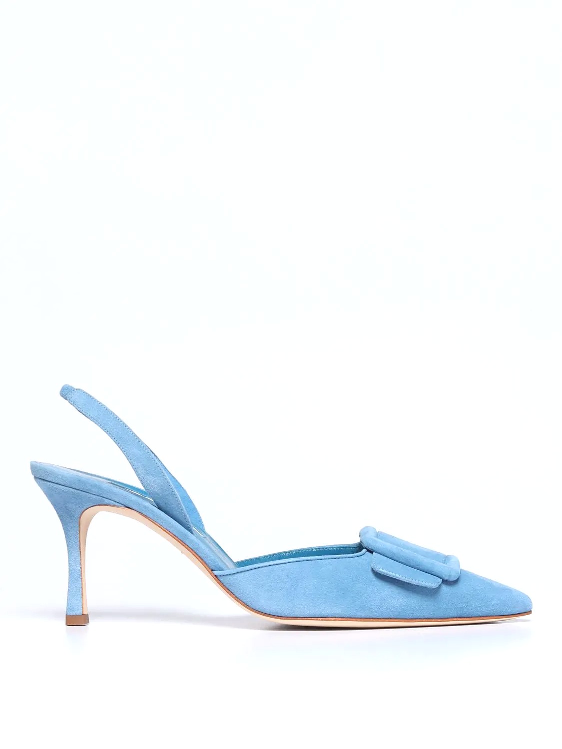 GIÀY MANOLO BLAHNIK Blue suede high heel shoes