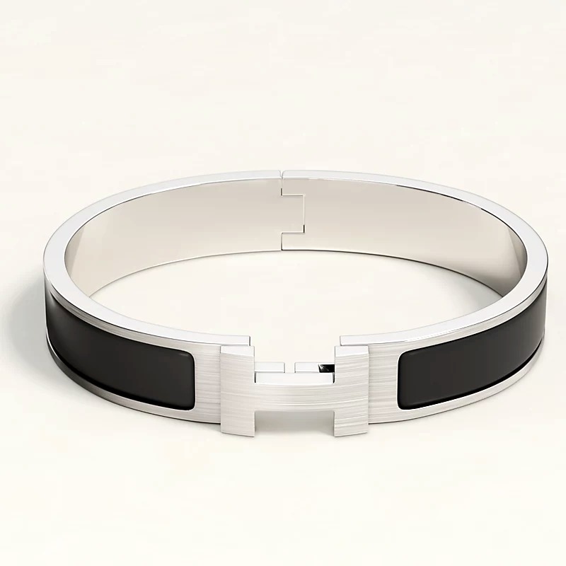 LẮC TAY HERMES Clic HH bracelet Noir Mat
