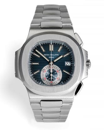 Đồng hồ Patek Philippe Nautilus Chronograph Flyback Blue Dial mặt số màu xanh đen