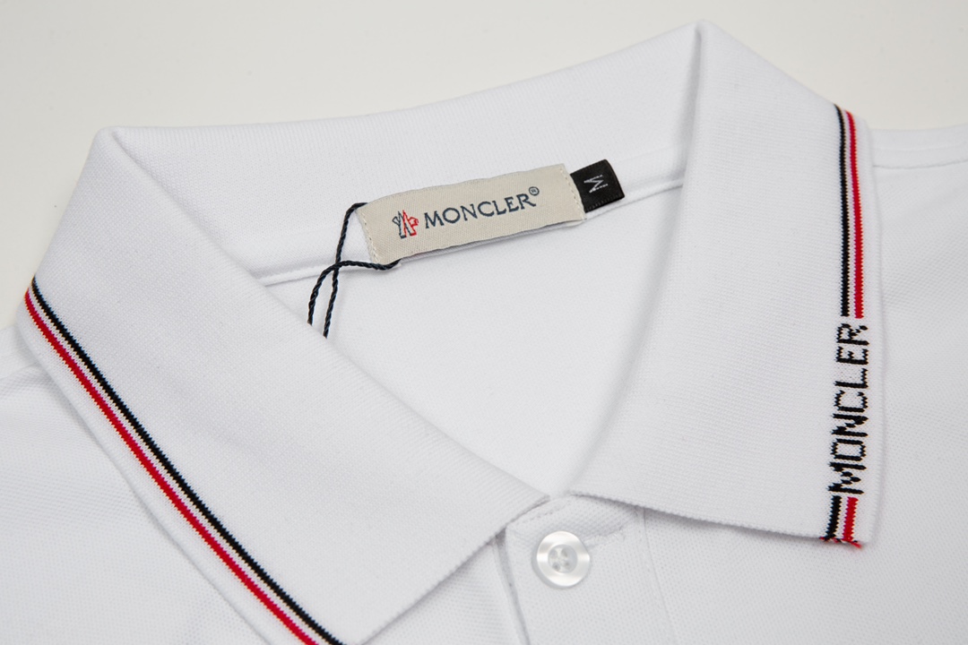 ÁO MONCLER Collar Logo Polo-Shirt