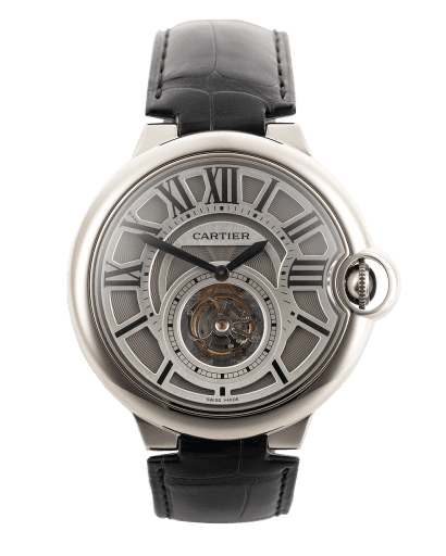 Đồng hồ Cartier Ballon Bleu Tourbillon mặt số màu xám bạc